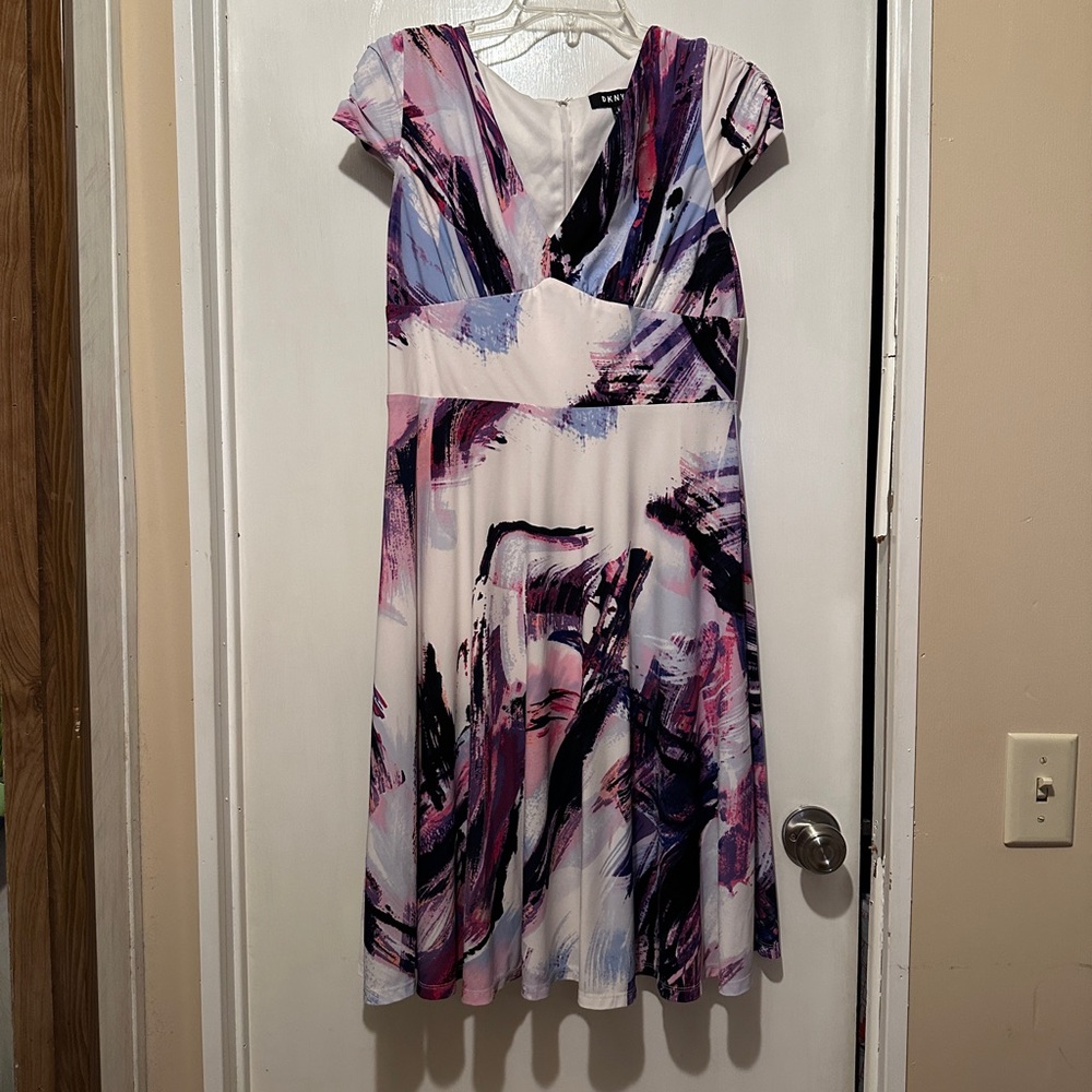 DKNY colorful sleeveless dress and purple maxi dress bundle!